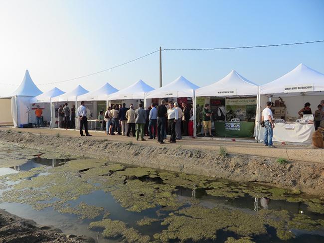 Parte de las casetas de una edición anterior del Delta Birding Festival (foto: DBF).