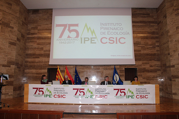 Acto institucional de celebración del 75 aniversario del Instituto Pirenaico de Ecología (foto: IPE).

