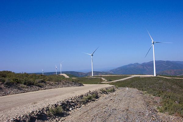 Parque eólico construido en una zona de urogallo de la provincia de León (foto: Seo/birdLife).

