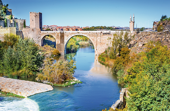 El río Tajo a su paso por la ciudad de Toledo, la altura del puente de Alcántara (foto: cge2010 / Shutterstock).


