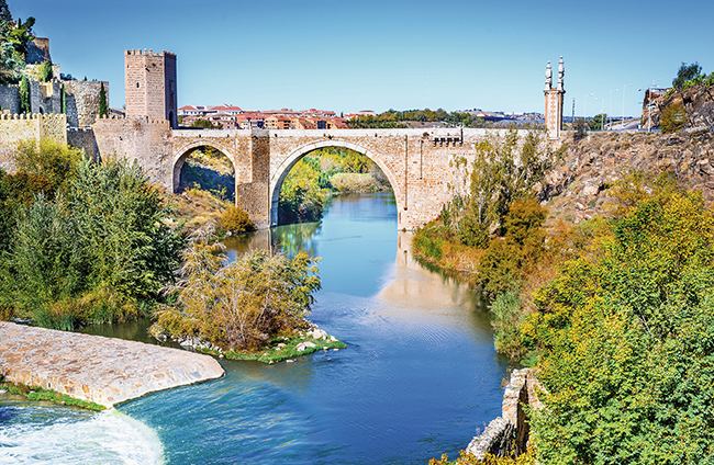 El río Tajo a su paso por la ciudad de Toledo, la altura del puente de Alcántara (foto: cge2010 / Shutterstock).


