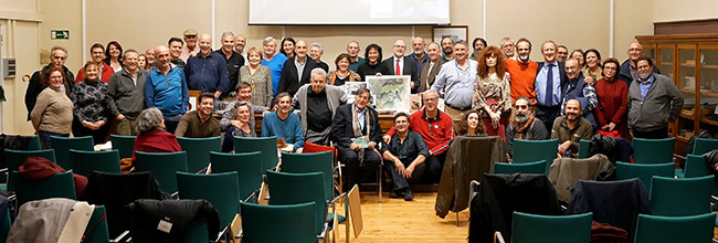 Foto de grupo de los participantes en el homenaje a Joaquín Araújo (foto: Jorge Sierra).

