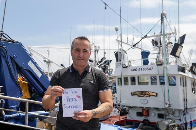 Carta recibida por Javier Pascual, de la cofradía de pescadores "Nuestra Señora del Puerto de Santoña" (Cantabria). Foto: MSC.