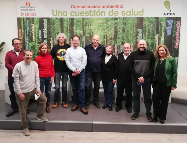 Participantes en el homenaje a Quercus durante el XIV Congreso Nacional de Periodismo Ambiental.