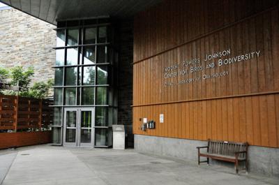 Entrada principal al Cornell Lab of Ornithology, en Ithaca (New York, Estados Unidos).