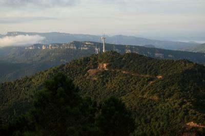 Vista panorámica de la zona de Puigcerver, donde se ha encontrado la mayor población catalana de la amenazada jara cervuna (foto: Hilari Aragonès).