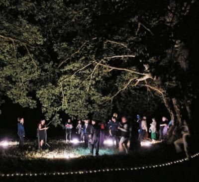 Concierto nocturno al aire libre celebrado durante la edición de 2023 de Festiulloa (foto: David López León).