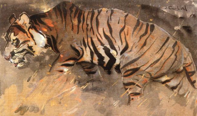 Tigre. Autor: Joseph Crawhall (1861-1913).